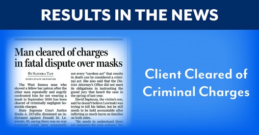 The Buffalo News Reports on Man Cleared of Criminally Negligent Homicide Charges